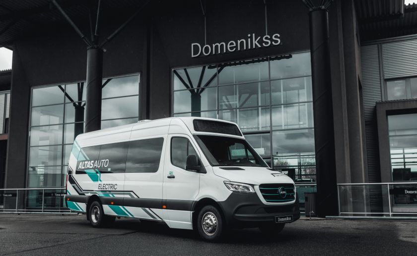 A new electric passenger minibus built in the Baltics