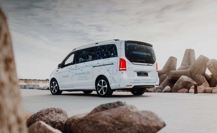 The first fully electric Mercedes-Benz minivan - EQV - has arrived in Latvia