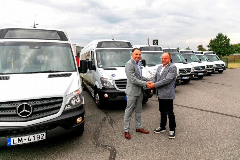 Автобусный парк города Даугавпилс приобрел семь автобусов Mercedes–Benz Sprinter 